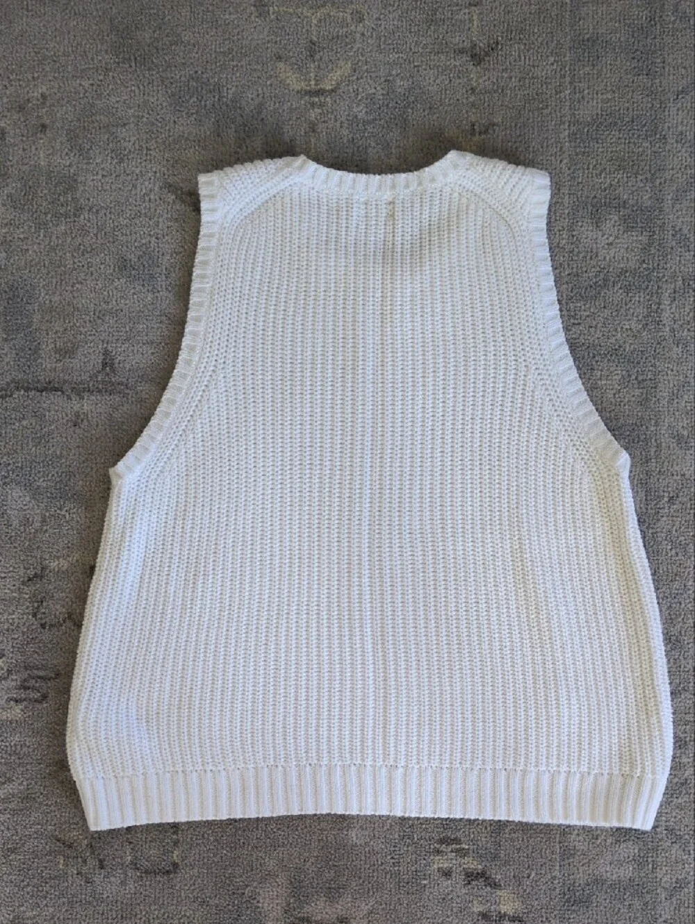 J. Crew Cream Knit Sleeveless Sweater Vest